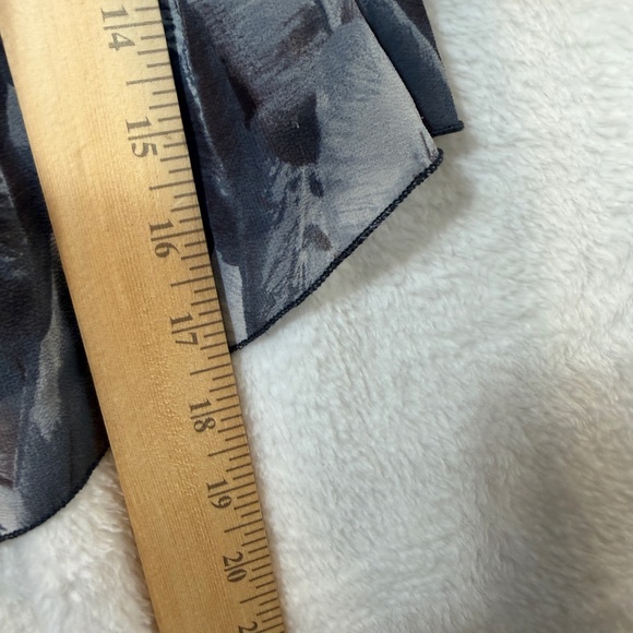 Candy Couture Strapless Blouse Womens Size XL Gray Chiffon Fairy Goth Whisigoth - Picture 8 of 8